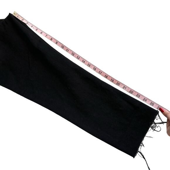 Simple Society Black Rhinestone Straight Leg Super High Rise Button Fly Jeans - Picture 10 of 11